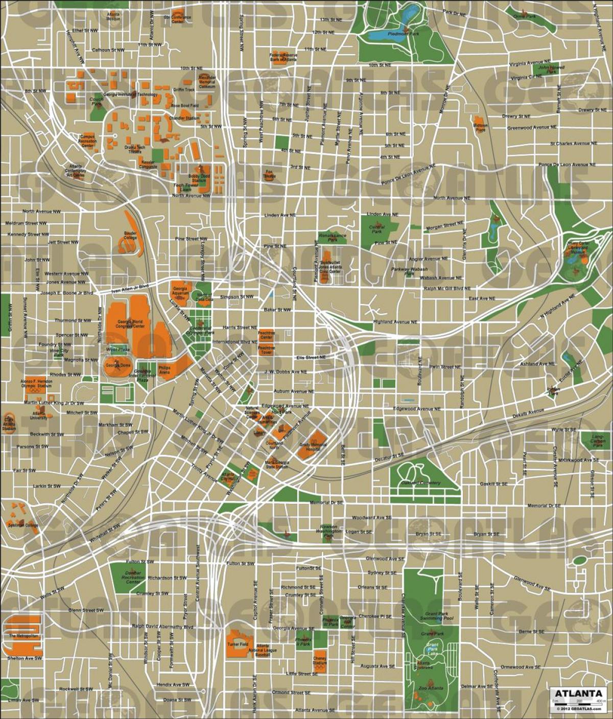 քաղաք: Atlanta քարտեզի վրա