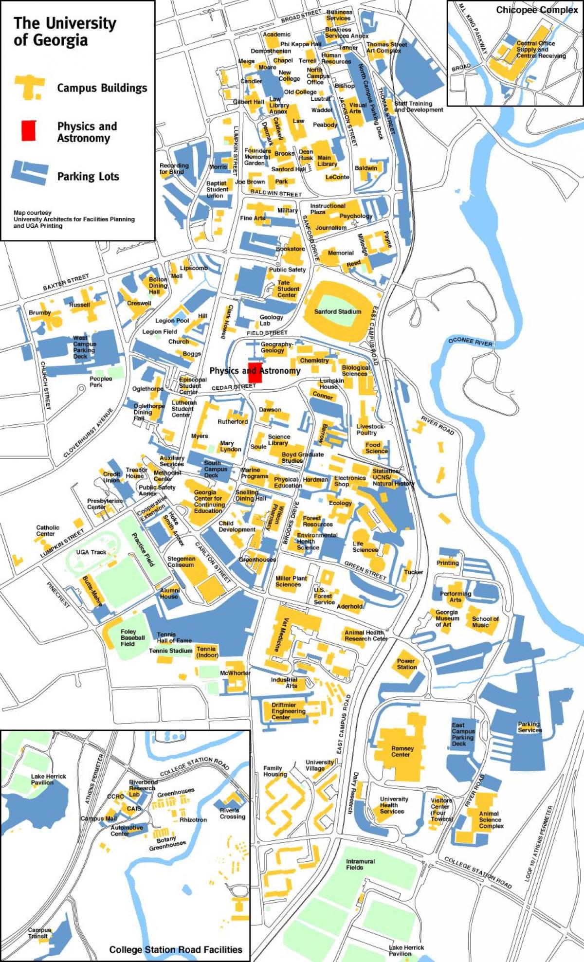 Ջորջիայի համալսարան քարտեզի վրա