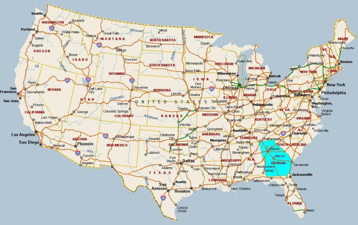 Վրաստանի քարտեզը (ԱՄՆ