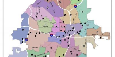 Քարտեզ գոտու Atlanta քարտեզի վրա
