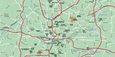 Մակ Atlanta քարտեզի վրա