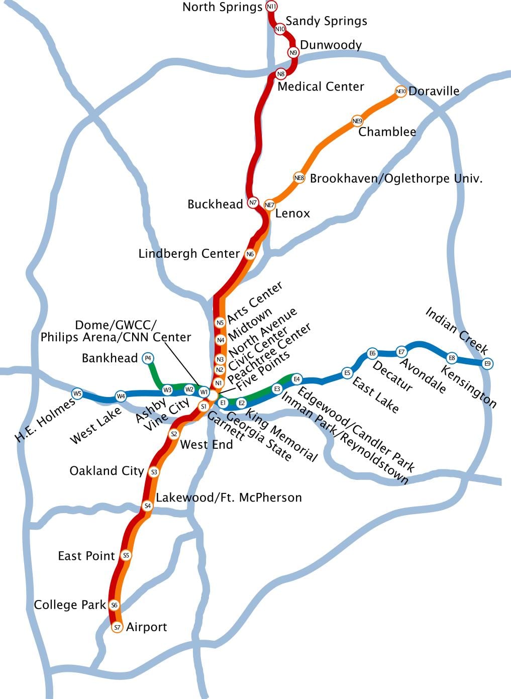 մետրոյի քարտ Atlanta