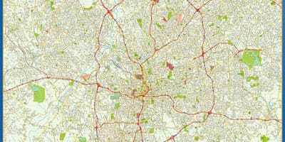 Փողոց Atlanta քարտեզի վրա