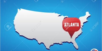 Atlanta քարտեզի վրա ԱՄՆ-ի