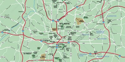 Մակ Atlanta քարտեզի վրա