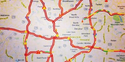 Քարտեզ Atlanta երթեւեկությունը