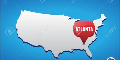 Atlanta քարտեզի վրա ԱՄՆ-ի